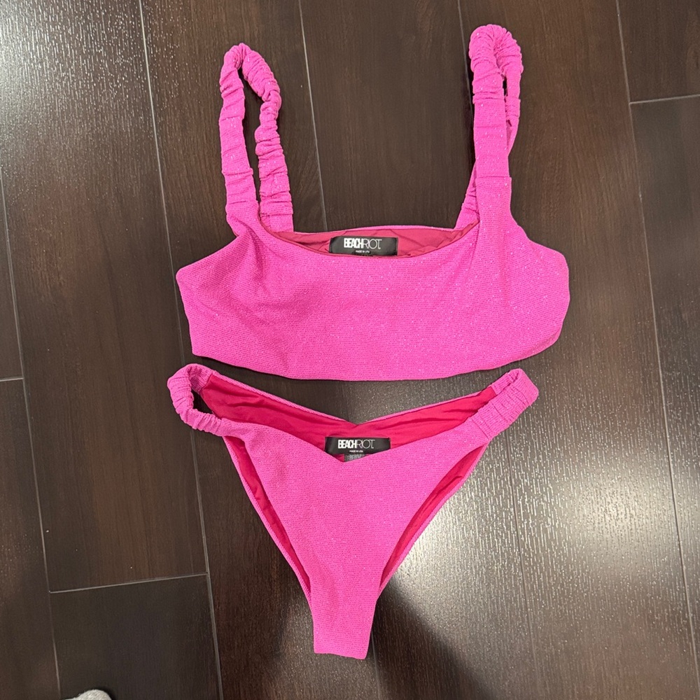 Beach Riot Pink Bikini Set